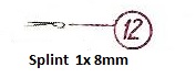 TT, BR 130, Splint ,  1x 8mm, 1 VE = 10 St. 