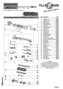 TT, BR 01, Explosivdarstellung / Lok , Modell vor 1989 