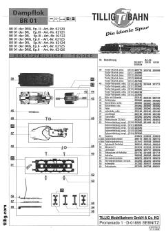 TT, BR 01, Explosivdarstellung / Tender , Modell vor 1989 