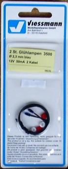 Viessmann - 2 St. Ersatz-Glühlampen 3500 Dm 2,3mm blau 