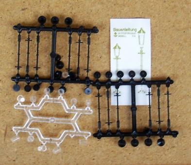 HO/TT, Bausatz 12 Parkleuchten h = 5cm 