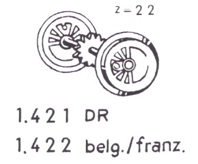 HO, BR 55, Treibradradsatz, m. ZR, rot 