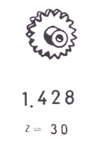 HO, BR 55, Zahnrad,  z = 30 