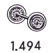 HO, BR 66, Radsatz für Vorläufer 