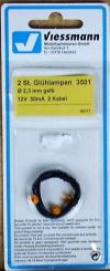 Viessmann - 2 St. Ersatz-Glühlampen 3501 Dm 2,3mm gelb 
